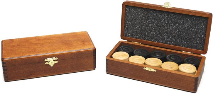Houten Damstenen - Opvouwbare Klapkist | HOT Games -, Hobby en Vrije tijd, Gezelschapsspellen | Bordspellen, Nieuw, Verzenden