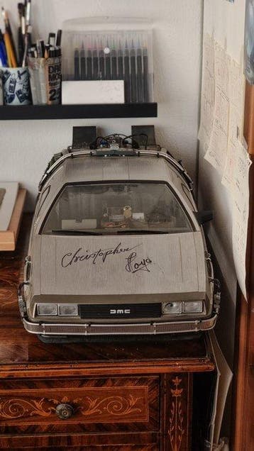 Back to the Future - Signed (Christopher Lloyd) 1:6 scale, Nieuw