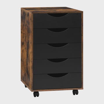 Mobiel Archiefkastje met 5 Lades op Wielen - Bureau-opberger, Verzenden, Nieuw
