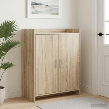 vidaXL Schoenenkast Sonoma Eiken 73,5 x 36 x 92 cm Bewerkt, Verzenden, Nieuw
