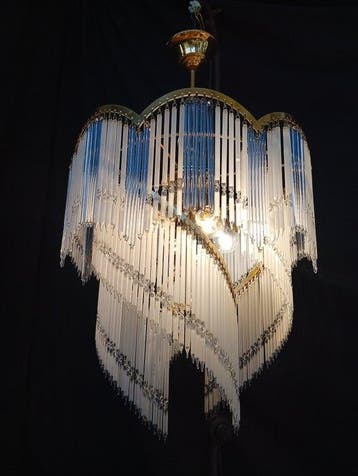 Plafondlamp - Messing, Kristal - Italiaanse glans