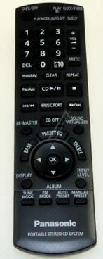 Afstandsbediening Panasonic N2QAYA000009 RX-D50AEG-S, Ophalen of Verzenden, Nieuw, Origineel