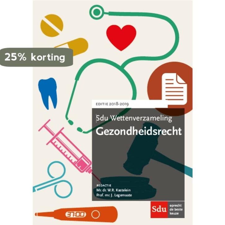 Sdu Wettenverzameling Gezondheidsrecht / 2018-2019 / Sdu, Boeken, Wetenschap, Gelezen, Verzenden