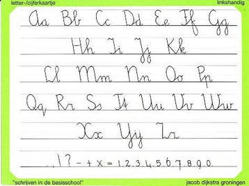 Schrijven in de basisschool Letter en Cijferkaart linkshandi, Boeken, Verzenden, Nieuw