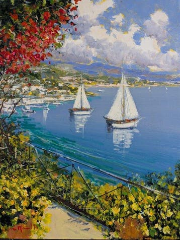 Dino Maselli (XX-XXI) - Lago di Garda, Antiek en Kunst