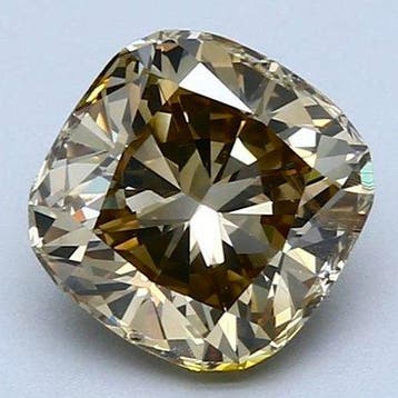 1 pcs Diamant (Natuurlijk gekleurd) - 2.18 ct - Cushion -, Nieuw