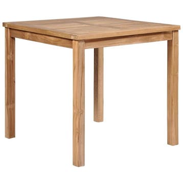 Tuintafel 80x80cm massief teak - 41% korting, Ophalen of Verzenden, Zo goed als nieuw, Vierkant, Teakhout