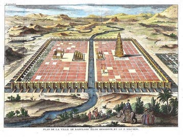 Irak - Babel, Babylonië, Hillah; Calmet - Plan de la Ville, Nieuw