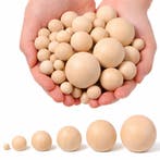 Set van 50 houten bollen (diameter: 12 mm, schimahout), Ophalen of Verzenden, Nieuw