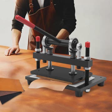 Handmatige Leer Snijmachine - Krachtige Clicker Press voor L, Verzenden, Nieuw