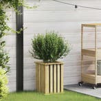 vidaXL Plantkisten Bruin 33 x 33 x 45 cm Geïmpregneerd, Verzenden, Minder dan 60 cm, Nieuw, Hout