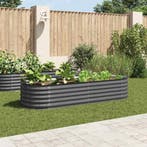 vidaXL Plantenbak verhoogd 240x80x44 cm gegalvaniseerd staal, 100 cm of meer, Verzenden, Nieuw, Metaal