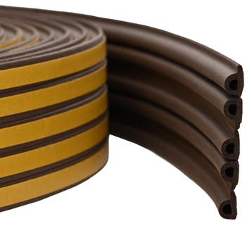 vidaXL Zelfklevende raamafdichting Bruin 9 x 6 mm 100 m, Verzenden, Nieuw