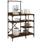 vidaXL Bakkersrek 90x40x132 cm bewerkt hout en metaal, Huis en Inrichting, Verzenden, Nieuw