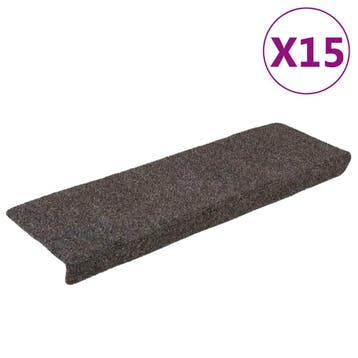 vidaXL Trapmatten Zelfklevend 15 stuks 65x21x4 cm Antraciet, Verzenden, Nieuw