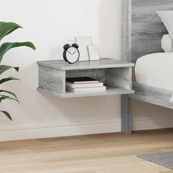 vidaXL Nachtkastje Grijs Sonoma 40 x 31 x 15 cm Bewerkt hout, Minder dan 45 cm, Verzenden, Nieuw, Minder dan 55 cm