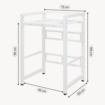 Wasmachinerek Hökangend 105x73x63 cm wit [en.casa], Verzenden, Nieuw