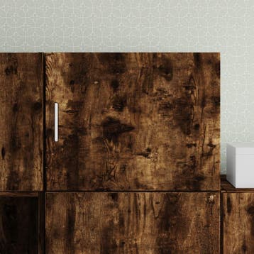 vidaXL Wandkast 50x42,5x40 cm bewerkt hout gerookt, Minder dan 50 cm, Verzenden, Nieuw, Minder dan 100 cm