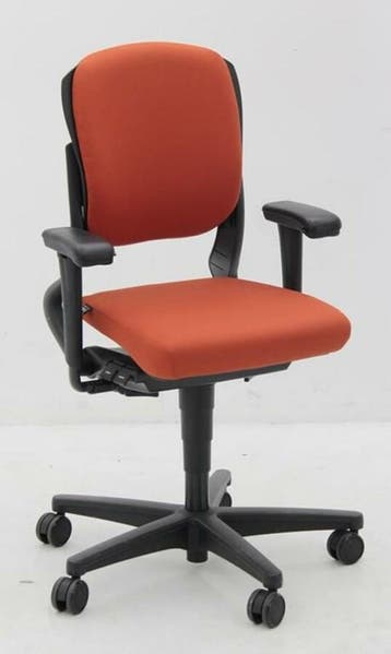 Bureaustoel Ahrend 230 lage rug - oranje/rood - zwart, Ophalen of Verzenden, Gebruikt
