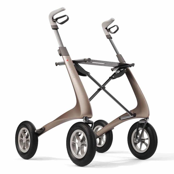 Carbon rollator Overland (6,7 kg) (Rollator met luchtbanden), Diversen, Braces, Nieuw, Ophalen of Verzenden