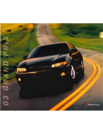 2003 PONTIAC GRAND PRIX BROCHURE ENGELS, Nieuw, Author
