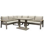 Lola dining hoek loungeset 6 delig verstelbare tafel latte, Tuin en Terras, Ophalen of Verzenden, Nieuw, Aluminium