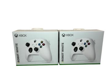 Veiling - 2x Microsoft | Robot White Xbox Wireless Controlle, Nieuw