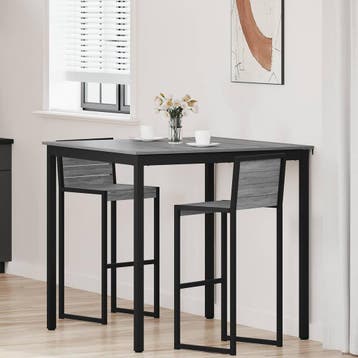 vidaXL Staande Bartafel Bewerkt hout Vierkant, Huis en Inrichting, Verzenden, Nieuw