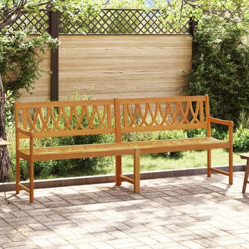 vidaXL Tuinbank Naturel 220 x 55,5 x 90 cm Massief, Verzenden, Nieuw
