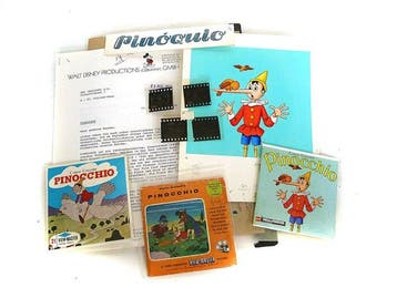 Viewmaster Original Artwork and Stereo Slides for Pinocchio