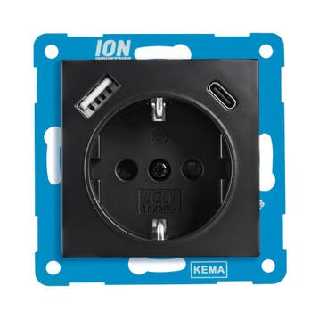 ION | Wandcontactdoos RA | met USB en USB-C, Doe-het-zelf en Verbouw, Ophalen of Verzenden, Nieuw