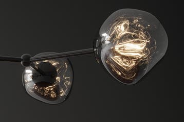 Hanglamp LIQUID DIAMOND met 5 glazen lampenkappen in, Ophalen of Verzenden, Nieuw