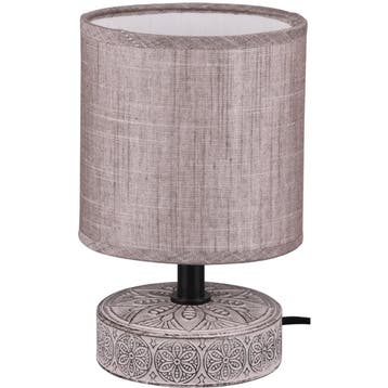 LED Tafellamp - Trion Maria - E14 Fitting - Rond - Mat Bruin, Ophalen of Verzenden, Nieuw, Keramiek, Overige fittingen