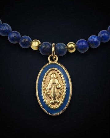 Lapis lazuli - Mirakelmedaille - Reliek van Geloof en