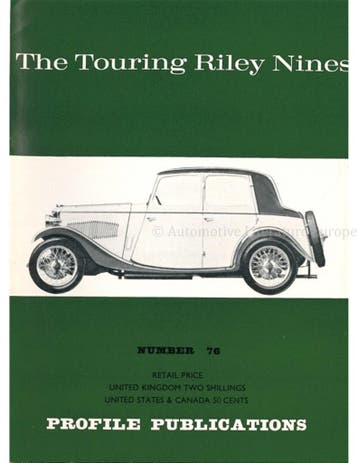 THE TOURING RILEY NINES (PROFILE PUBLICATIONS 76), Nieuw, Author