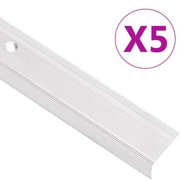 vidaXL Trapneuzen L-vormig 5 st 100 cm aluminium, Doe-het-zelf en Verbouw, Ladders en Trappen, Verzenden, Nieuw