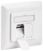CAT 6A wandcontactdoos inbouw, 2x RJ45-aansluitingen,, Doe-het-zelf en Verbouw, Elektra en Kabels, Ophalen of Verzenden, Nieuw