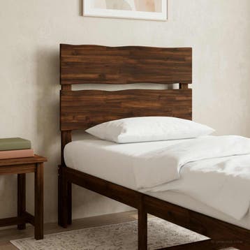 vidaXL Live Edge Hoofdbord ROSTOCK Donkerbruin 75 cm, Verzenden, Nieuw, Bruin, Hout