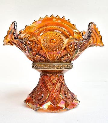 Tafelmiddenstuk - 33 cm in diameter - Kristal - Carnival, Antiek en Kunst