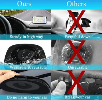 Telefoonhouder auto – Dashboard plakmontage – 360°, Telecommunicatie, Telefoonhouders, Ophalen of Verzenden, Nieuw