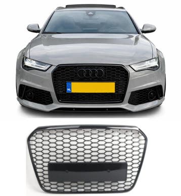 RS6 Look Grill Glanzend Zwart | Geschikt voor Audi A6 C7 4G, Auto-onderdelen, Verzenden, Nieuw