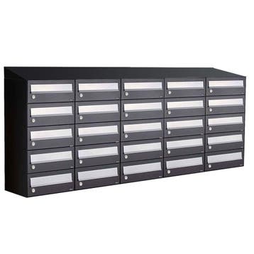Brievenbusunit Hive set wand 5-breed, 5-hoog - zwart, Verzenden, Nieuw