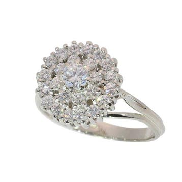 Ring - 18 karaat Witgoud - 1.00ct. tw. Diamant (Natuurlijk), Nieuw