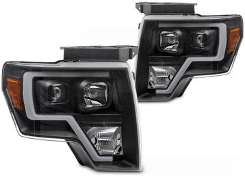 Koplampen Ford F150 MK12 08-14 TL-LAMP Zwart, Ophalen of Verzenden, Nieuw