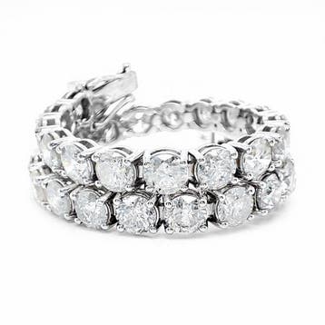 Zonder minimumprijs - Armband - 14 karaat Witgoud - 17.55ct., Sieraden, Tassen en Uiterlijk, Armbanden, Nieuw