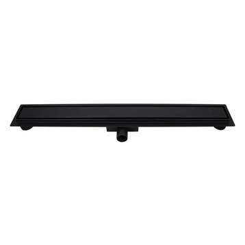 Mat zwart RVS Douchegoot compleet met flens 80x7x6,7cm, Verzenden, Nieuw