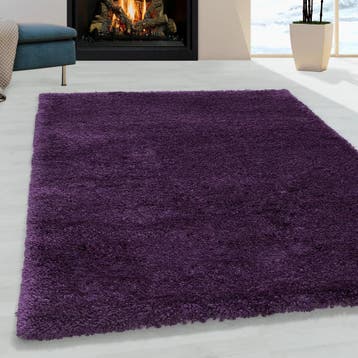 Hoogpolig Vloerkleed | Shaggy | Fluffy | Lila | 240x340 cm, Verzenden, Nieuw