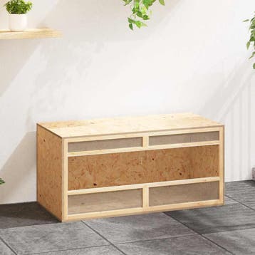 vidaXL Terrarium 100x47x47 cm bewerkt hout, Verzenden, Nieuw