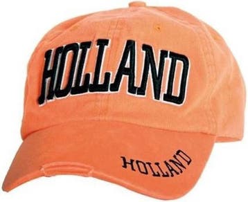 Oranje zonneklep met verstelbare klittenband sluiting achter, Verzenden, Nieuw, Versiering, Oranje of Koningsdag