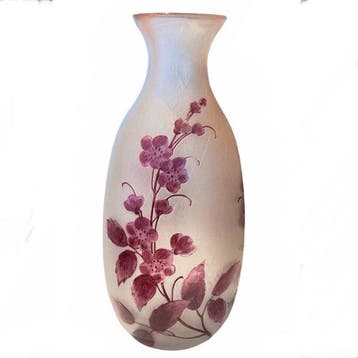 François-Théodore Legras - Vaas - Glas - XL Vaas geëtst, Antiek en Kunst